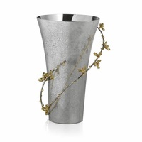 Vase rond moderne de luxe en métal aluminium pour la décoration intérieure et les arrangements floraux de mariage