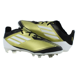 Scarpe Adidas F50 Pro Firm Ground Messi GS per Ragazzi Colore: Oro Metallizzato/Bianco Calzature/Nero Core 100% Autentiche - Product Image 4