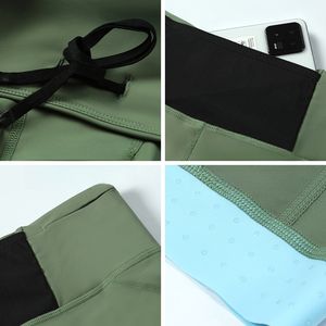 <b>Lightweight</b> Casual Marathon Compression <b>Shorts</b> Moisture-wicking Anti-slip Grips Multi-pockets High Waist Drawstring Closure - Product Image 6