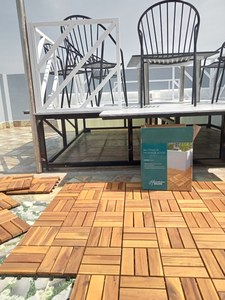 การติดตั้งที่ทันสมัยติดง่ายของเวียดนาม12แผ่นเชื่อมต่อกันด้วยแผ่นไม้อะคาเซียกระเบื้องกันน้ำพื้นทรงสี่เหลี่ยม - Product Image 3