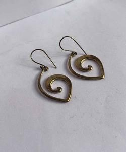 Bonito aspecto trillón forma Latón chapado en oro encontrar pendientes colgantes joyería para regalo del día de aniversario - Product Image 4