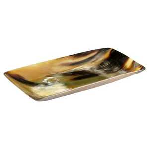 ถาดเสิร์ฟทรงสี่เหลี่ยมทำจากเขาสัตว์คุณภาพสูง ขัดเงาด้วยมือ เหมาะสำหรับตั้งแคมป์ เป็นมิตรกับสิ่งแวดล้อม ใช้ในบ้าน ห้องครัว หรือบนโต๊ะอาหาร ชิ้นเดียว - Product Image 1