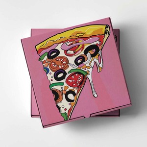Wholesale Customized Corrugated Paper Folding <strong>30</strong> X <strong>30</strong> cm Storage pink square Pizza Box with <strong>Custom</strong> logo - Product Image 6
