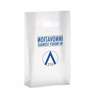 Sacs de Fête en Plastique Mylar Pliables avec Logo Personnalisé, Sac Transparent à Poignées pour Boutique, Shopping, Supermarché – Sacs T-Shirt