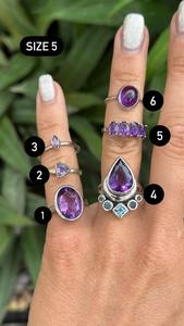 แหวนหมั้นแบบคลาสสิกสำหรับเด็กแหวน925พลอยอเมทิสต์เงินสเตอร์ลิงประดับฝาเป็นของขวัญแต่งงานความรัก - Product Image 4