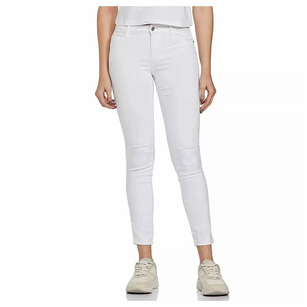 Wholesale Women's Pant Jeans Slim Fit Skinny White Denim Jeans