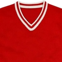 Cardigan en cachemire rouge de Noël personnalisé avec boutons brodés pour les sororités, les universités et les équipes universitaires