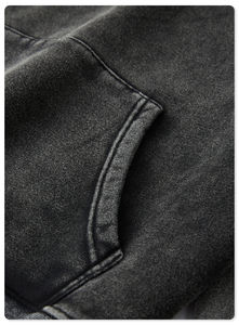 Custom logo <b>Black</b> Oversize Pullover <b>Hoodies</b> Unisex Vintage Acid Wash 500 GSM Hoodie ultra Soft Heavyweight Hoodie - Product Image 6