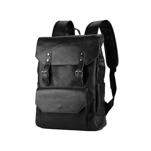Vente en gros, sac à dos personnalisé pour ordinateur portable, sac mode noir en cuir souple, sac à dos scolaire pour hommes - Product Image 1