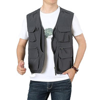 OEM personnalisé hommes bleu marine sans manches multi-poches gilet en duvet de coton à vendre hommes vêtements de travail gilet tactique