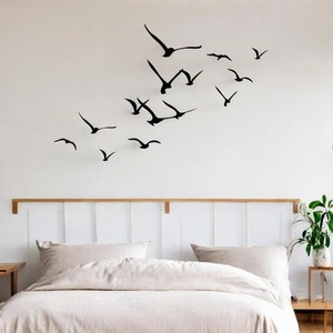 ศิลปะบนผนังรูปนกทำจากเหล็กรูปนกสำหรับตกแต่งผนังห้องนั่งเล่นที่ไม่เหมือนใคร-สัญลักษณ์นก-การตกแต่งบ้านริมชายหาด - Product Image 1