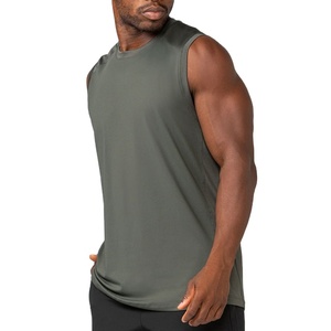 เสื้อกล้ามทรงสลิมฟิต ผ้ายืดคุณภาพสูง ใส่สบายสำหรับฤดูร้อน  รับสกรีนโลโก้ เสื้อวิ่งแขนกุดสำหรับผู้ชาย ลดราคาพิเศษ - Product Image 2