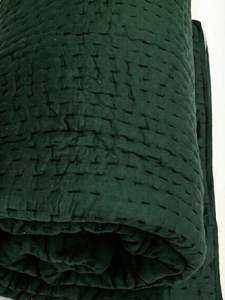 Couvre-lits Kantha solides en gros, 60x90 pouces, toutes saisons, 100% coton, réversible, imprimé floral fait à la main, style bohème écologique - Product Image 2