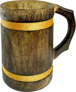 Taza de madera hecha a mano de la mejor calidad para bebidas calientes Acabado natural Taza ecológica para escritorio de oficina Hogar Cocina Directo India - Product Image 4