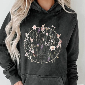 Sudadera con capucha unisex con logotipo personalizado OEM Vintage Acid Wash Hoodie Streetwear Sudadera con capucha en blanco de gran tamaño para hombres Diseño de impresión bordado - Product Image 5