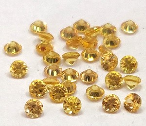 Saphir jaune naturel uniquement chauffé 2.25mm rond brillant coupe à facettes superbe qualité - Product Image 5