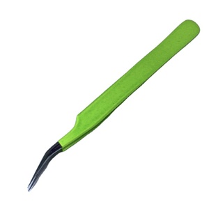 Fausse pince à épiler fabricant pince à épiler d'extension de cils en acier inoxydable pince à épiler outil d'art des ongles de beauté de haute qualité pour sal - Product Image 1