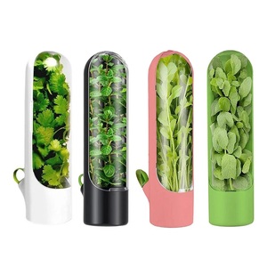 Recipientes para Almacenar Hierbas en el Refrigerador, Conservador de Productos Frescos, Plástico Duradero de Grado Alimenticio, para Hierbas como Menta y Cilantro - Product Image 1