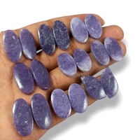 Radha Arts Vente en gros : Paire de cabochons en Lépidolite violette naturelle, cristal de guérison, pierre précieuse brute en vrac, pour Chakra, spiritualité et Reiki, haute qualité