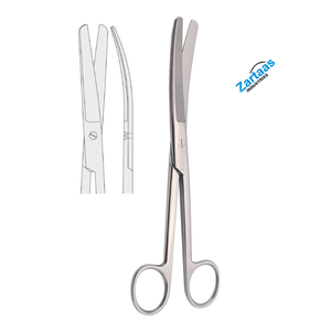 Ciseaux d'opération standard en acier inoxydable de haute qualité Instruments chirurgicaux incurvés émoussés/émoussés de 13 cm - Product Image 5