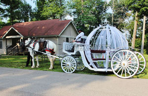 Queen <b>White</b> Cinderella Carriage Elegant England <b>Pumpkin</b> Design Dreamy Wedding Horse Carriage Inspired Cinderella Inspired - Product Image 2