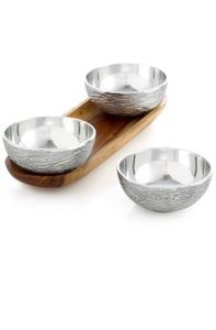 Cuenco para servir comida de forma redonda con aspecto personalizado de estilo Vintage para vajilla, cuenco de aluminio hecho a mano para Chocolate para frutas - Product Image 5