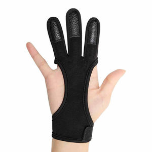 Tiro con arco Guantes de entrenamiento de tres dedos Accesorios de tiro de precisión Agarre de cuerda de arco flexible Deportes Equipo de práctica al aire libre - Product Image 5
