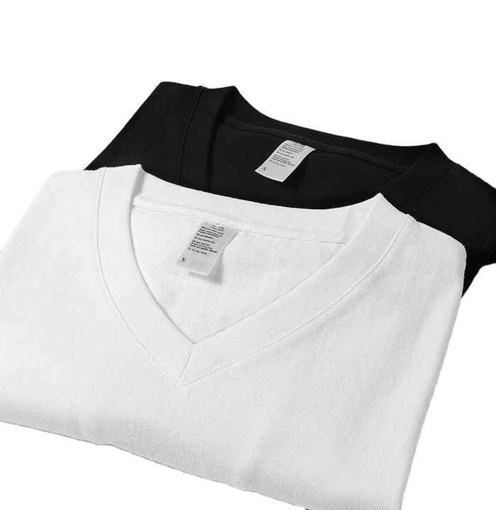 Your own v neck Plus Size Summer Short Sleeve fitted men Plain T 