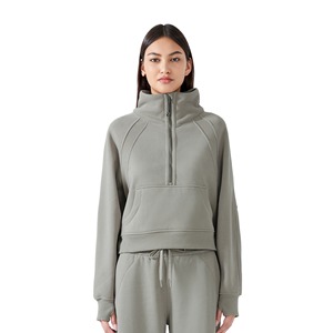 Venta al por mayor 320Gsm Mujeres de alta calidad Ocio al aire libre Ropa deportiva de dos piezas Gimnasio Fitness Conjuntos Sudaderas con capucha y Jogging Conjuntos de las mujeres - Product Image 5