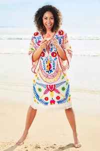 2022ขายส่งที่มีคุณภาพสูงการออกแบบแม็กซี่เย็บปักถักร้อยชุดฤดูใบไม้ผลิครึ่งแขนชุดเม็กซิกัน - Product Image 3