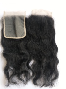 Extensiones de cabello humano Remy virgen 100% de calidad superior Camboya Templo indio Visón Onda natural 18 '6x6 HD Cierre de encaje - Product Image 4