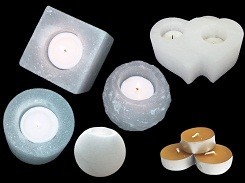 Portavelas de luz de té de sal de cristal Natural del Himalaya blanco paquistaní 1 Kg vela de forma Natural - Product Image 5