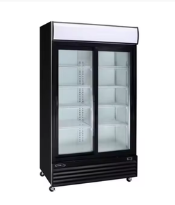 Vitrine réfrigérée à double porte coulissante avec éclairage LED - Product Image 1