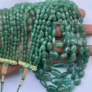 10mm 20mm naturel vert émeraude pierre lisse dégringolade Maniya perles brins chaîne en vrac en gros nouveau Stock chaud qualité Fine AAA - Product Image 1