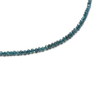 AAA+ <b>Blue</b> Diamond Faceted Rondelle 1.8-2.4 mm Beaded 16 Inches <b>Necklace</b> - Product Image 2