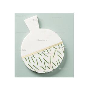 Planche à fromage de forme ovale de taille personnalisée Planche à découper en marbre et bois pour hôtel et restaurant - Product Image 3