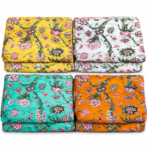 Tela Popelina 100% Algodón Orgánico Peinado, Estampado Floral, Transpirable, Absorbente de Humedad, Ligera y Ecológica para Prendas de Vestir - Product Image 1