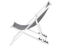 Chaise pliante portable en aluminium Rocky Modern avec revêtement gris et blanc Locri pour usage extérieur, domestique et hôtelier