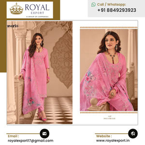 ชุดกางเกงผ้าคอตตอนแท้ปักลายใส่ทำงานดีไซน์ใหม่สวยจากผู้ส่งออกอินเดีย - Product Image 6