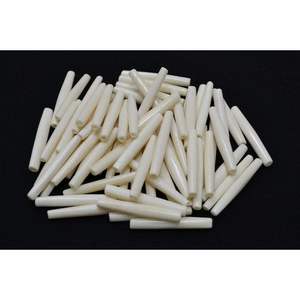 Perles en os de buffle naturelles faites à la main, écologiques, longues, blanches, lisses, en forme de tube, pour bijoux tribaux, colliers, bracelets, artisanat - Product Image 3
