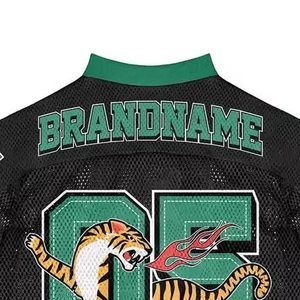 American <b>Retro</b> Football Practice Jersey for Men and Women Vintage Mesh Football Top with Short Sleeves for Training Wear - Product Image 6