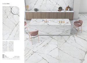 Azulejo sinterizado Porcelana 1600x3200mm 6mm 12mm 20mm Tamaño grande Cararra Porcelana Pulido Mármol esmaltado Look Losa Azulejo - Product Image 4