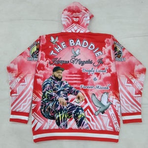 2024 New Design Men's Comfortable Winter Oversized Hoodie Custom Pullover Sweatshirts 100% Polyester Stylish Sublimation Funer - Product Image 2