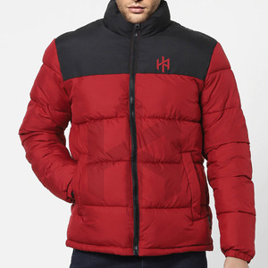 แจ็กเก็ตขนเป็ดผู้ชายสำหรับฤดูหนาวมีโลโก้ด้านหน้าคอตั้งเป็นมิตรกับสิ่งแวดล้อมแห้งเร็ว - Product Image 1