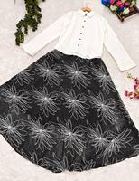 Costume de mariage élégant pour femmes de créateur jupe en soie imprimée longue et robe Salwar pour la fête