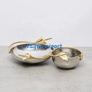 Fancy Designer Luxury Silver Metal Bowl Chocolate Cookies Serving Bowl Handcrafted Metal <b>Dinnerware</b> Kitchen Wedding Home Decor - Product Image 4