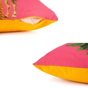 Cuscino Decorativo Quadrato con Chiusura a Cerniera |   Stampa Digitale su Cotone |   Design Animale |   Le Cirque Du Marrakech di Excelsa - Product Image 5