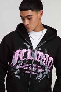 Sudadera con capucha de invierno para hombre, de forro polar de color liso, gruesa, con cremallera, cortavientos, transpirable, estilo urbano casual, hombros caídos, oversize - Product Image 6