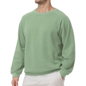 Sweat-shirt à col rond pour homme 100% coton, imprimé sur mesure, en polaire longue pour l'hiver, motif thermique uni, sweat-shirts pour homme - Product Image 1