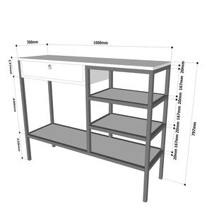 Contemporary Minimalist <b>Entry</b> <b>Console</b> <b>Table</b> with Drawers and Multiple Tiers <b>for</b> Villa and Living Room - Product Image 3
